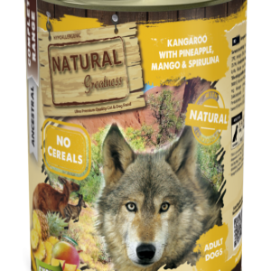 Natural Greatness Wet Dog Food Complete Canguro con Piña Mango y Espirulina Exotic 400 g