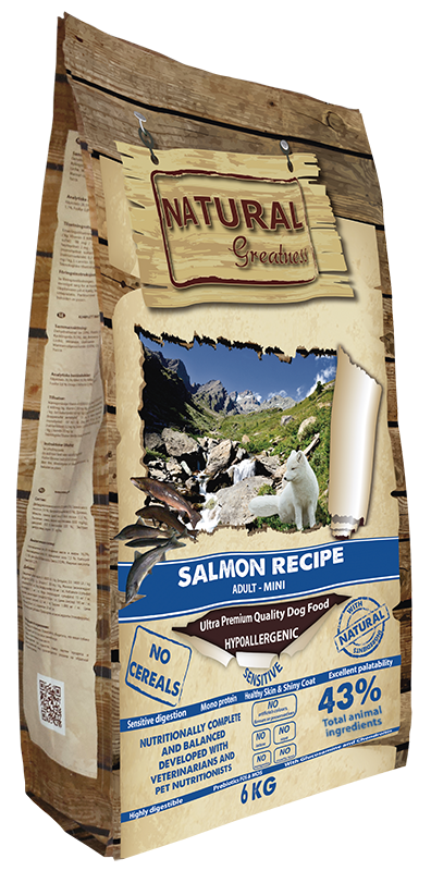 Natural Greatness Receta Salmón Sensitive Mini No Cereal Monoprotein 6 kg
