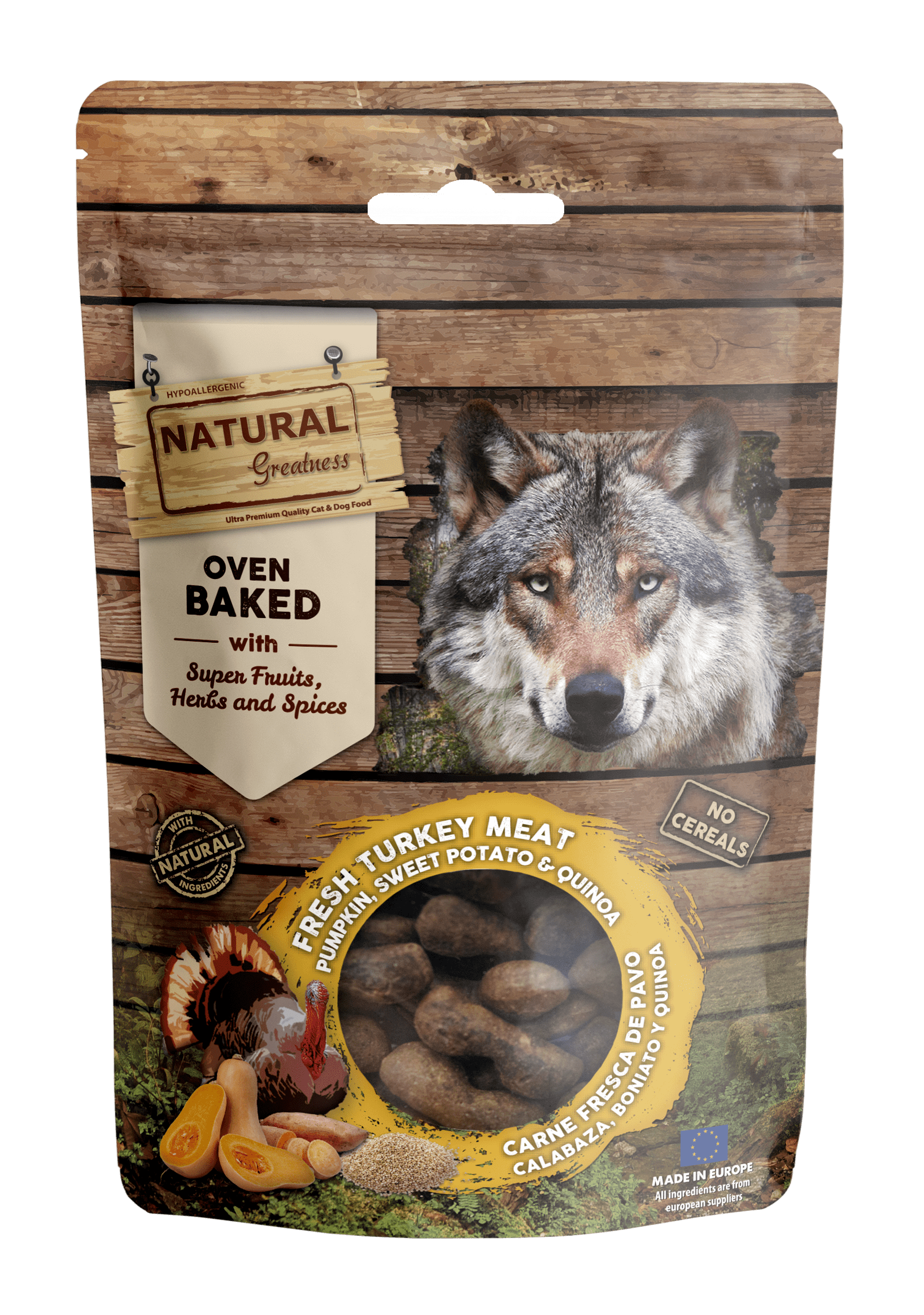 Natural Greatness Galletas Horneadas MINI con calabaza boniato y quinoa - Digestive Support Doypack 75 g