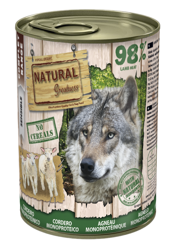 Natural Greatness Wet Dog Food Monoprotein Cordero Monoproteico Sensitive 170 g