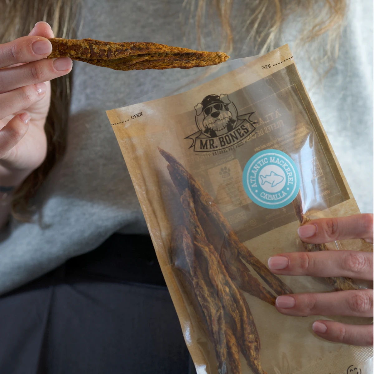 Filetes de Caballa del Atlántico para Perros – Snack Dental Natural
